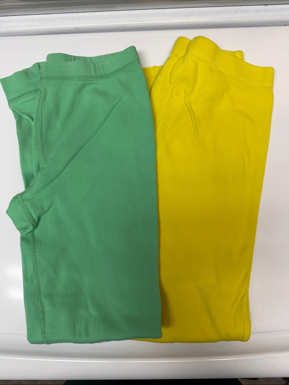 PRIMARY organic cotton legging - set of 2, green and yellow